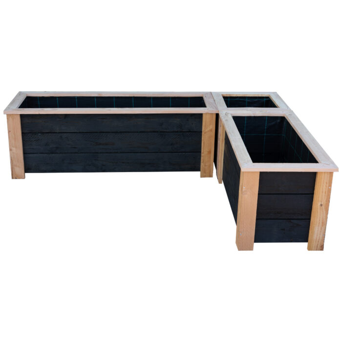 Plantenbak Banff Black Set 50-100-150cm voorkant